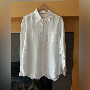 White Linen men's shirt